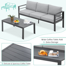 Aluminum Outdoor Patio Furniture Set with Coffee Table product image