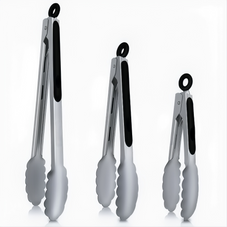 Stainless Steel Kitchen Tongs (3-Pack) product image