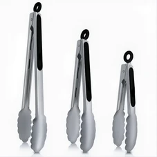 Stainless Steel Kitchen Tongs (3-Pack) product image