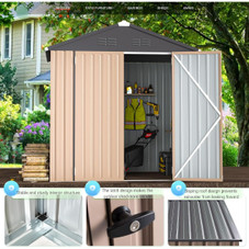 6' x 4' Outdoor Storage Shed with Lockable Doors product image