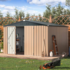 10'x10' Outdoor Metal Storage Shed with Lockable Doors product image