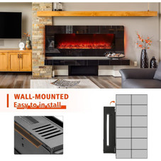 50" Wall-Mounted Electric Fireplace with Remote Control product image