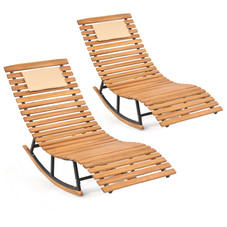 Patio Acacia Wood Rocking Chaise (1- or 2-Pack) product image