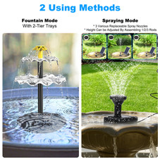 3‑Tier Solar Bird Bath Fountain  product image
