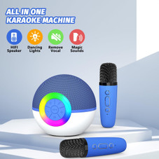Portable Mini Karaoke Machine for Kids, Bluetooth Speaker with Wireless Microphone,MP3 Player,Perfect for Birthday and Family Parties(2 Mic) product image