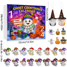 Halloween CountDown Advent Calendar with Ghost Gnome Pumpkin Plush Toys Dolls Pendants Ornaments For Indoor Outdoor Home Party Decoration product image