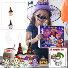 Halloween CountDown Advent Calendar with Ghost Gnome Pumpkin Plush Toys Dolls Pendants Ornaments For Indoor Outdoor Home Party Decoration product image