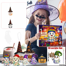 Halloween CountDown Advent Calendar with Ghost Gnome Pumpkin Plush Toys Dolls Pendants Ornaments For Indoor Outdoor Home Party Decoration product image