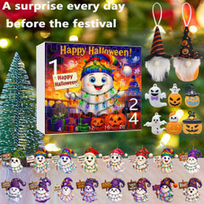 Halloween CountDown Advent Calendar with Ghost Gnome Pumpkin Plush Toys Dolls Pendants Ornaments For Indoor Outdoor Home Party Decoration product image