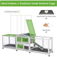 94.5'' Outdoor Rabbit Hutch with 8 Wheels product image