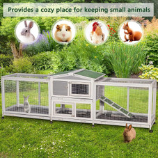 94.5'' Outdoor Rabbit Hutch with 8 Wheels product image