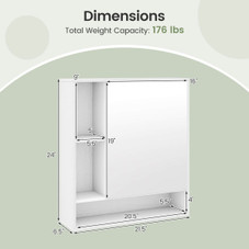 Bathroom Wall Cabinet with Mirror product image