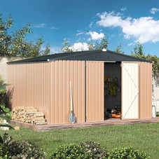 9' x 10' Outdoor Metal Storage Shed with Lockable Doors product image