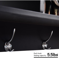 Wall-Mounted Wooden Hanging Coat Rack Organizer product image