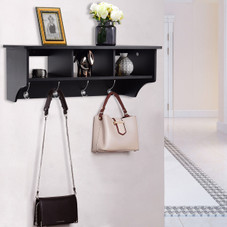 Wall-Mounted Wooden Hanging Coat Rack Organizer product image