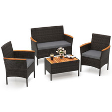 4-Piece Patio Wicker Sofa Set With Coffee Table product image
