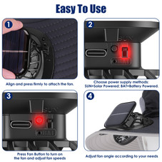 Wide Brim Sun Hat with Dual Cooling Fans product image