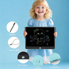 Kids' Colorful Rechargeable LCD Writing Tablet (2-Pack) product image