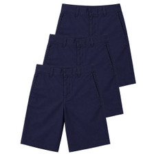 Boys' Stretch Slim Fit School Uniform Twill Shorts (3-Pack) product image