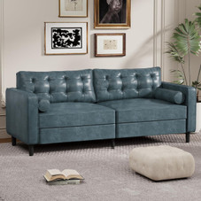3-Seater 84.2” Mid-Century Sofa Couch with Pillows product image