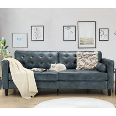 3-Seater 84.2” Mid-Century Sofa Couch with Pillows product image