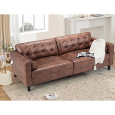 3-Seater 84.2” Mid-Century Sofa Couch with Pillows product image