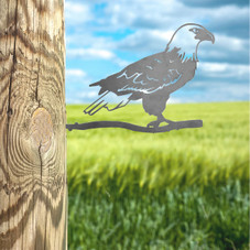 Steel Bald Eagle Tree Stake for Garden or Lawn product image