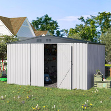 12' x 10' Metal Storage Shed for Outdoor and Lockable Doors product image