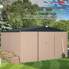 12' x 10' Metal Storage Shed for Outdoor and Lockable Doors product image