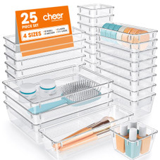 Clear Plastic Drawer Organizer (25 Piece Set) product image
