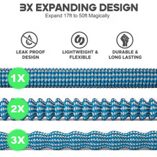 Expandable Flexible Garden Hose with 10 Function Spray Nozzle product image