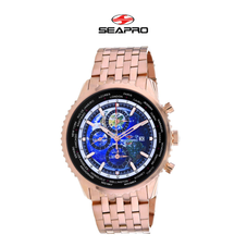 Seapro Men's Meridian World Timer GMT Blue Dial Watch product image