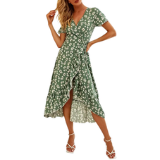 Women’s Wrap Floral Midi Dress product image