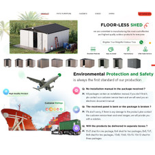 12' x 12' Outdoor Storage Shed with Lockable Doors product image
