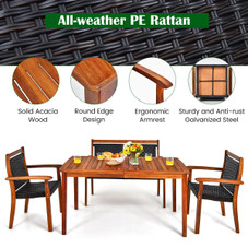 4-Piece Patio  Rattan Dining Furniture Set  product image