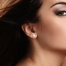  2-Piece Set 8-10mm Cultured Freshwater Pearl Strand Necklace and Stud Earrings product image
