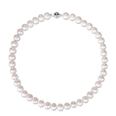  2-Piece Set 8-10mm Cultured Freshwater Pearl Strand Necklace and Stud Earrings product image