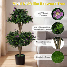 Artificial Double Ball Boxwood Topiary Tree (2-Pack) product image