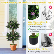 Artificial Double Ball Boxwood Topiary Tree (2-Pack) product image