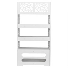 White Carved 5-Tier Shoe Rack  product image