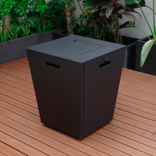 37,000 BTU Propane Steel Fire Pit Table with Wind Guard product image