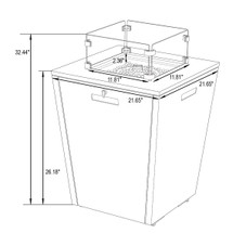 37,000 BTU Propane Steel Fire Pit Table with Wind Guard product image
