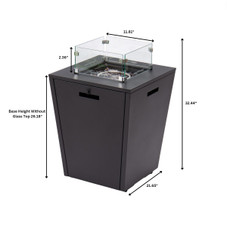 37,000 BTU Propane Steel Fire Pit Table with Wind Guard product image