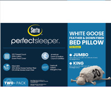 Serta White Goose Feather and Down Fiber Pillows (Set of 2) product image