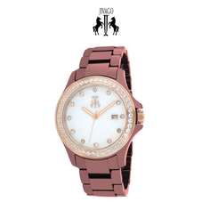 Jivago Women's Ceramic Maroon MOP Dial Watch product image