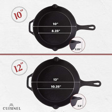 Cuisinel Cast Iron Skillets Set (2-Pack) product image