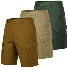 Men's Cotton Flex Stretch Cargo Shorts (3-Pack) product image