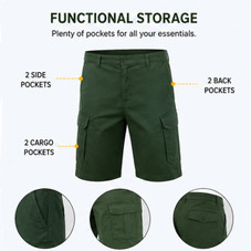 Men's Cotton Flex Stretch Cargo Shorts (3-Pack) product image