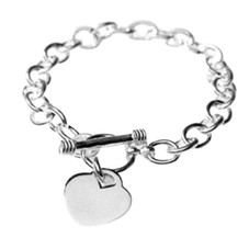 Classic Toggle Clasp Heart Bracelet product image