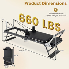 Foldable Pilates Reformer Machine product image